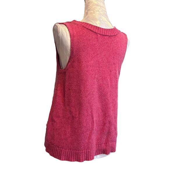 Anthropologie Pink Knit Top Womens Sz XS V Neck Sleeveless Flowy Summer Boho - Picture 15 of 16